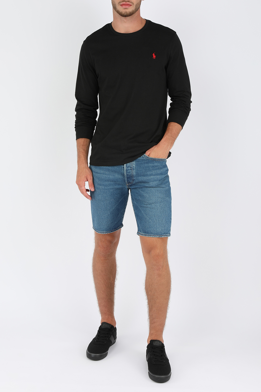 Custom Slim Fit Jersey Tee in Black
